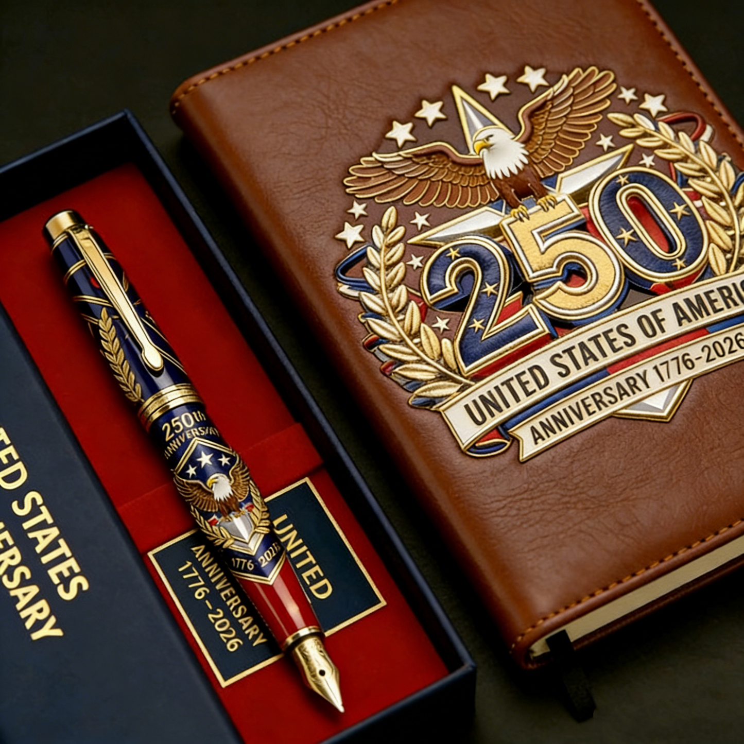 250th U.S. Anniversary Pen & Notebook Set