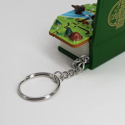 Pop-Up Book Keychain For Kids Mini Backpack Keychains, 3D Folding Keychains For Children Gift