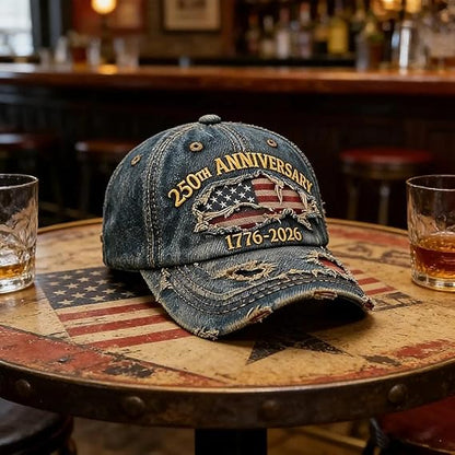 250th Anniversary USA Hat Eagle 250 Year American Anniversary Baseball Cap Adjustable Patriotic Hats