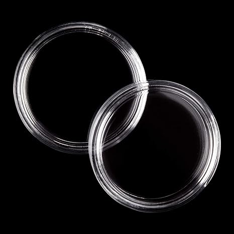 240 Count Coin Holders with Foam Gaskets – 5 Sizes (17/20/25/27/30mm) Coin Flips in Plastic Storage Case for Collectors