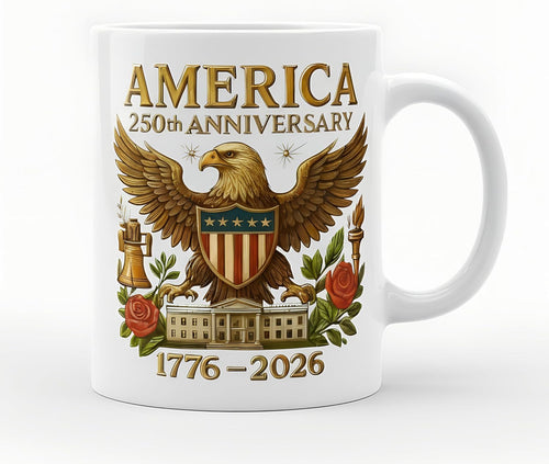 USA 250th Anniversary Commemorative Coffee Mug Cup